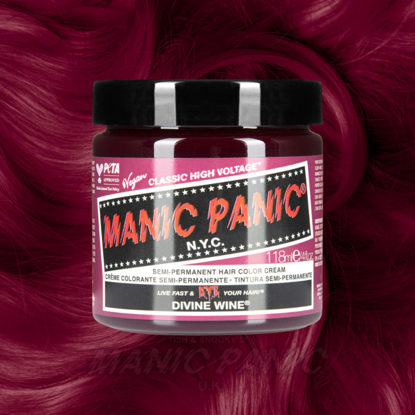 Farbeispiel DIVINE WINE Haartönung Manic Panic