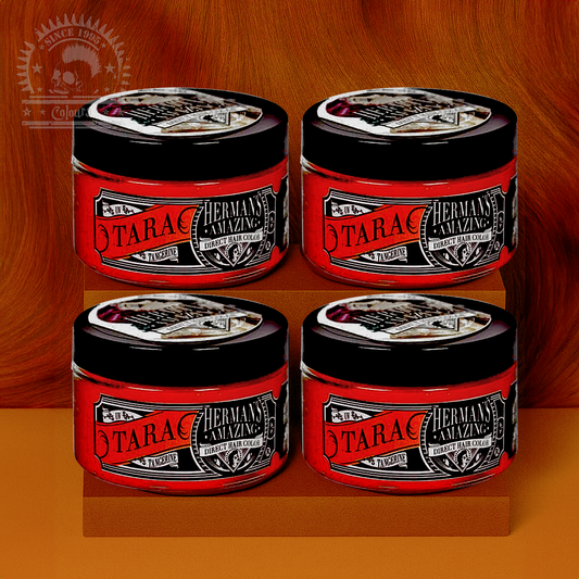 semi-permanente Haartönung 4er-Sparset&nbsp;UV TARA TANGERINE in dem Farbton Orange von Herman's Amazing