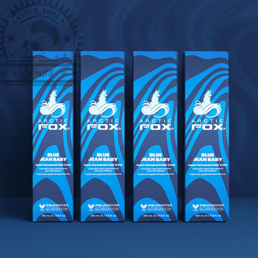 Vier semi-permanente Haartönungen 4er-Sparset BLUE JEAN BABY in dem Farbton Jeansblau von Arctic Fox
