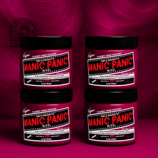 Vier semi-permanente Haartönungen 4er-Sparset CLEO ROSE in dem Farbton Magenta von Manic Panic
