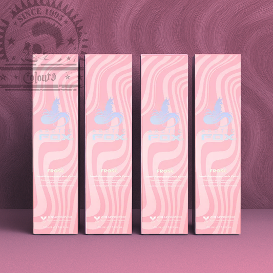 Vier semi-permanente Haartönungen 4er-Sparset FROSÉ in dem Farbton Rosa von Arctic Fox