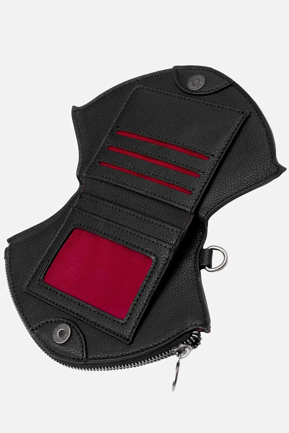 Schwarz-rotes Portemonnaie BLOODVEIL WALLET im gotischem Design von Restyle