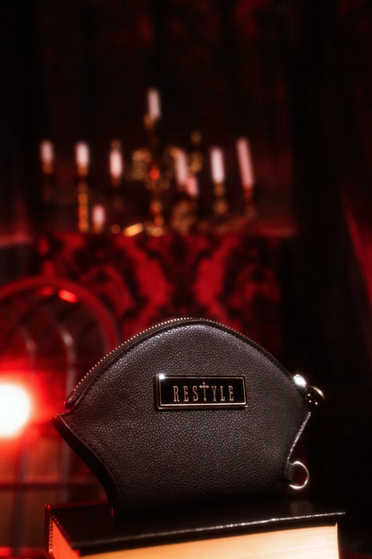 Schwarz-rotes Portemonnaie BLOODVEIL WALLET im gotischem Design von Restyle