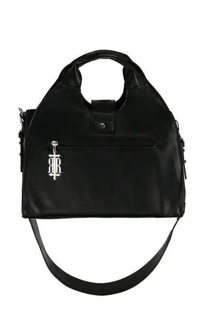 Schwarze Tasche SUCCUBUS BAG mit Fledermausflügeldesign von Restyle