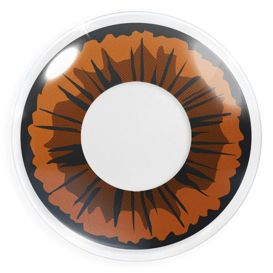 Braune Kontaktlinse Brown Angel FL54 mit schwarzen Details von MeralenS