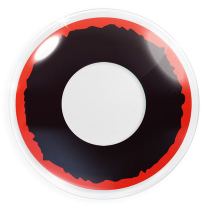 Schwarze Kontaktlinse Exorcism mit rotem Rand von MeralenS