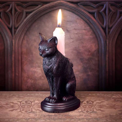 Fausts Familiar Cat Candlestick Alchemy