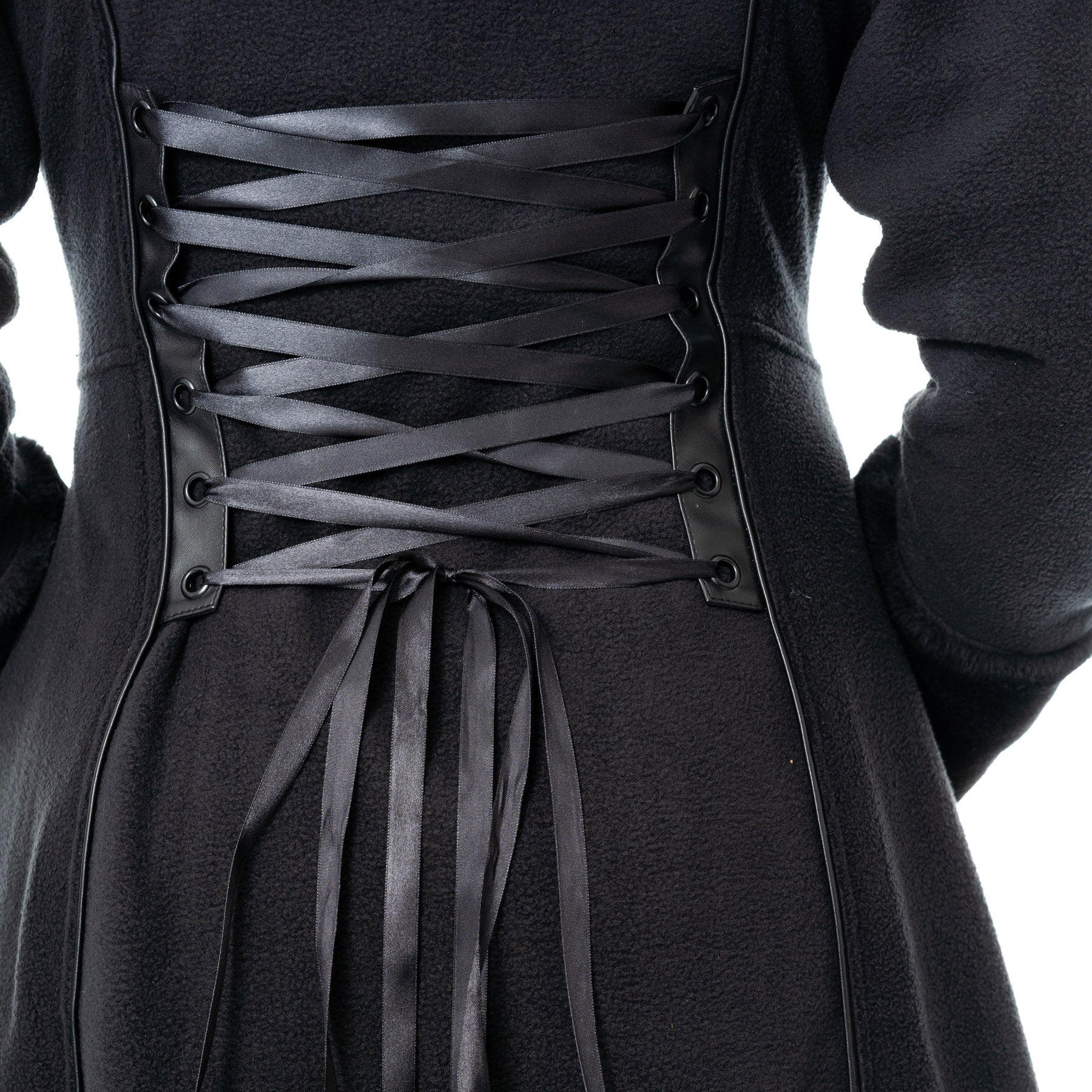 Nahaufnahme Schnürung Rücken