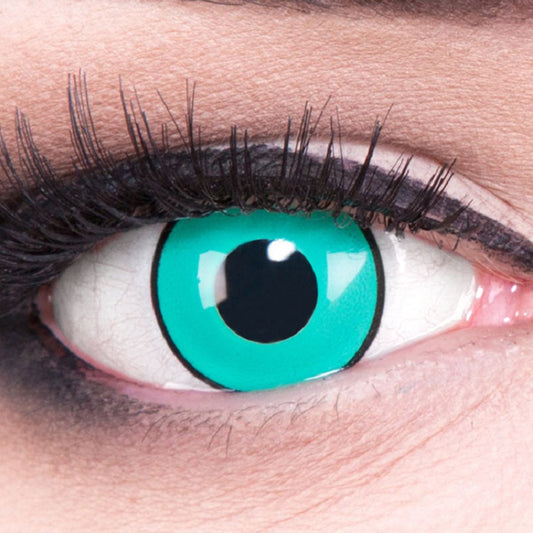 Helltürkisfarbende Kontaktlinse Gaara mit schwarzem Rand von MeralenS