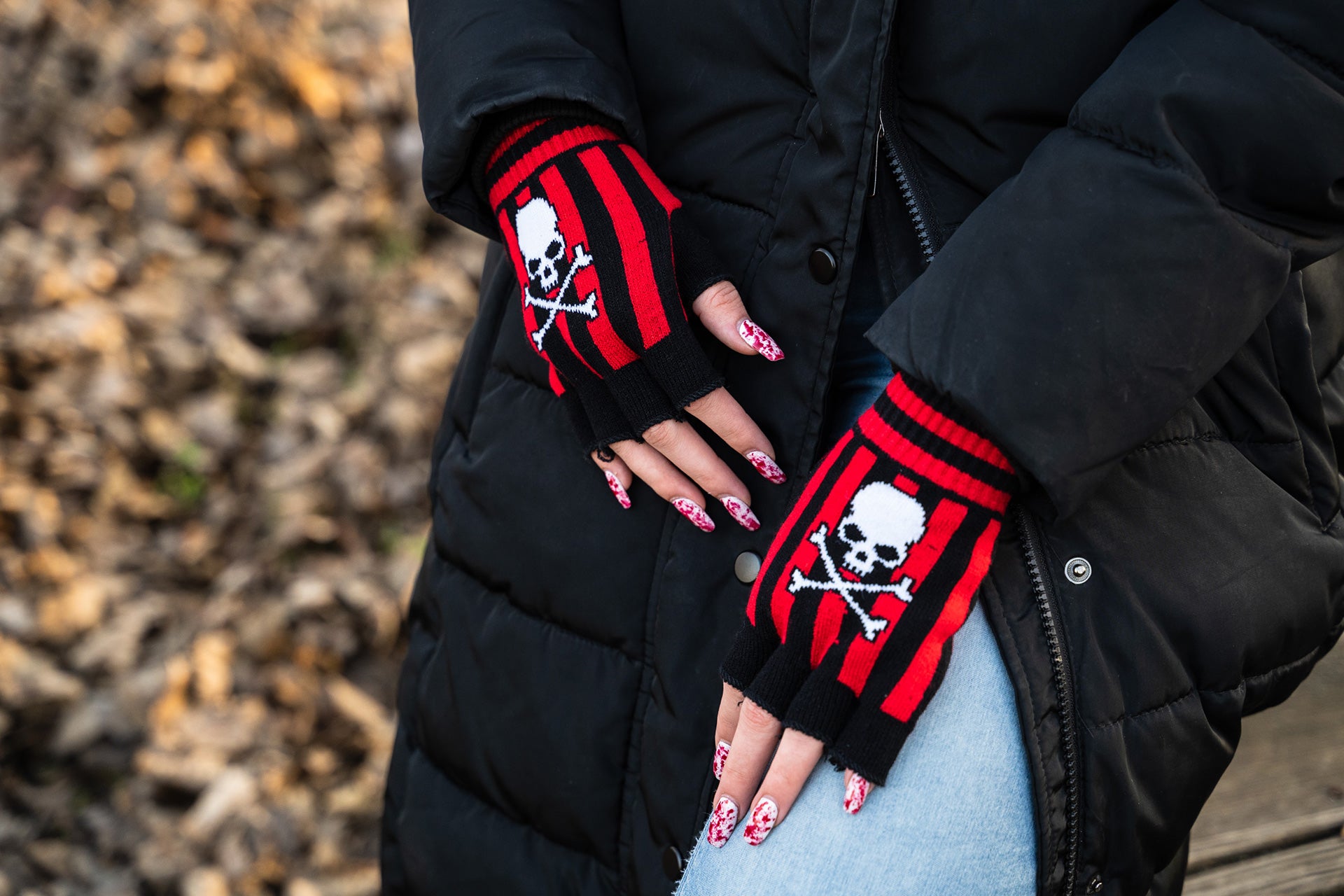 rock handschuhe Handschuhe Jolly Roger Red Rock Daddy