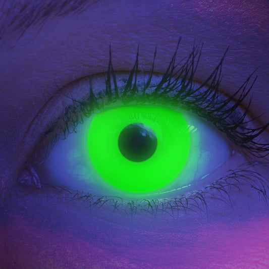Grün-leuchtende Kontaktlinse UV Glow Green von MeralenS