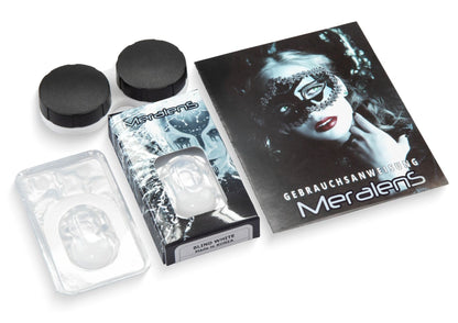 Set sichteinschränkender, weißer Kontaktlinse Blind White FL93 von MeralenS