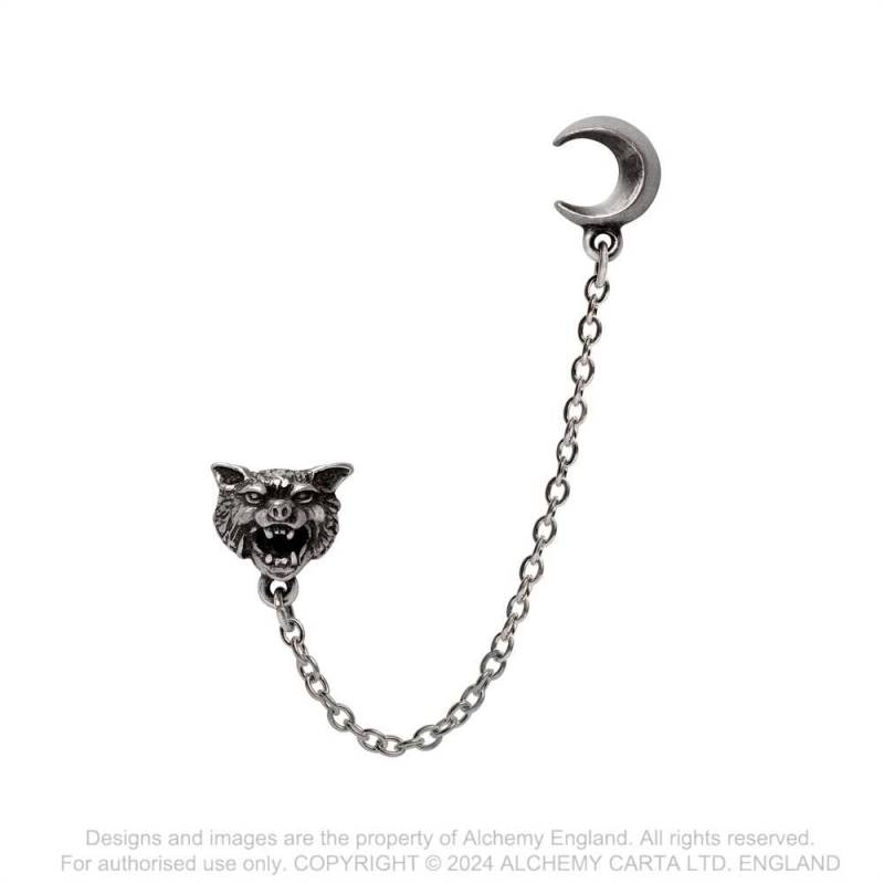 Alchemy Gothic Tears Of The Moon Orecchini Donna - Colore Rosso - Gioielli Gotici Ufficiali