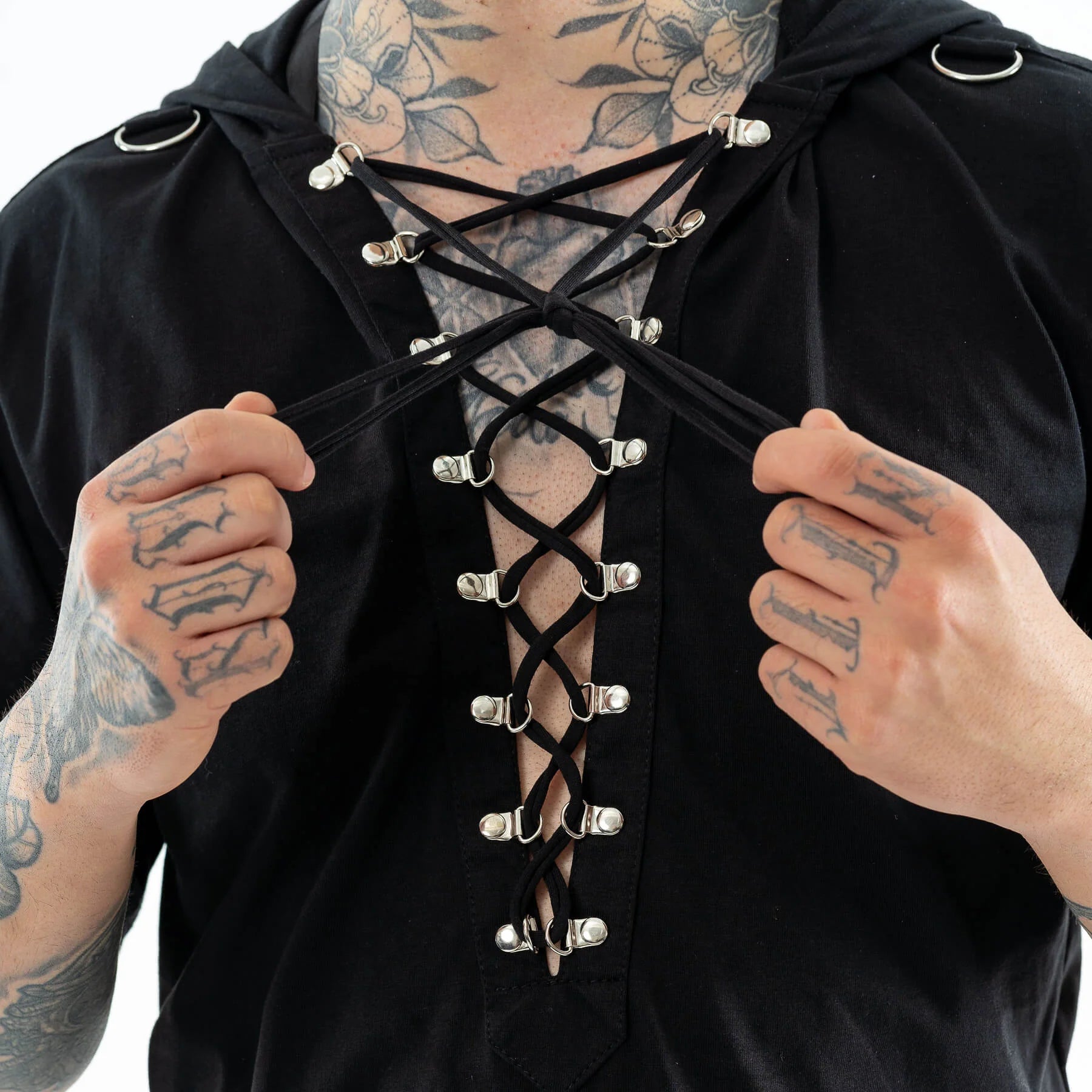 Nahaufnahme Schnürung