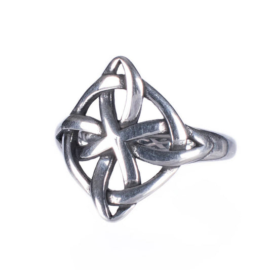 Silberfarbender Ring KELTARA RING mit nordischem Design von Poizen Industries