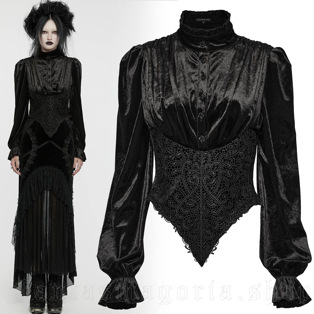 Lady Macbeth Gothic Blouse Top