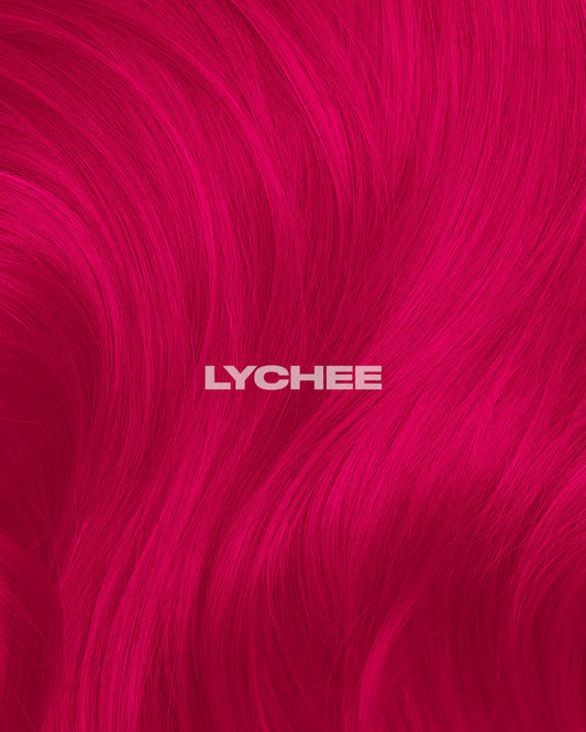semi-permanente Haartönung Lychee Pink in dem Farbton kräftiges Pink von Lunar Tides
