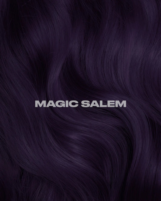 semi-permanente Haartönung Magic Salem in dem Farbton Dunkellila von Lunar Tides