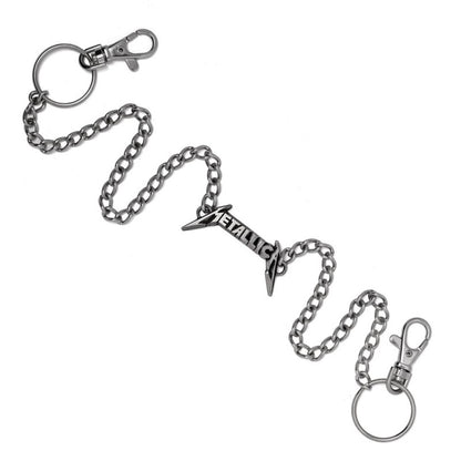 Silberne Metallica Logo Gürtelkette mit Metallica Logo von Alchemy