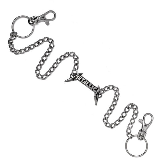 Silberne Metallica Logo Gürtelkette mit Metallica Logo von Alchemy