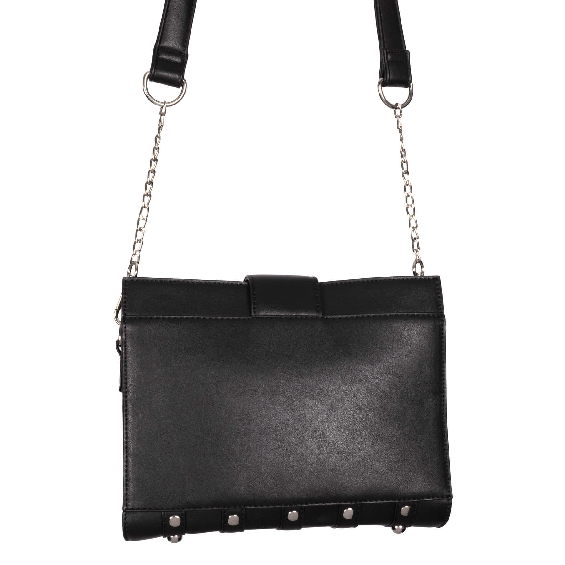 Schwarze Umhängetasche MIDNIGHT BAG mit Mondanhänger von Poizen Industries