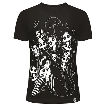 Schwarz-weißes Oberteil MISS PANDA T SHIRT mit niedlichem Pandaprint von Killer Panda