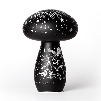 Schwarze Pilzförmige Lampe Mycelia Dreams Toadstool Lamp mit magischem Design von Alchemy
