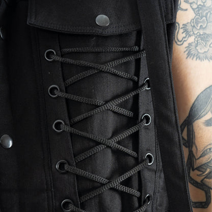 Nahaufnahme Schnürung