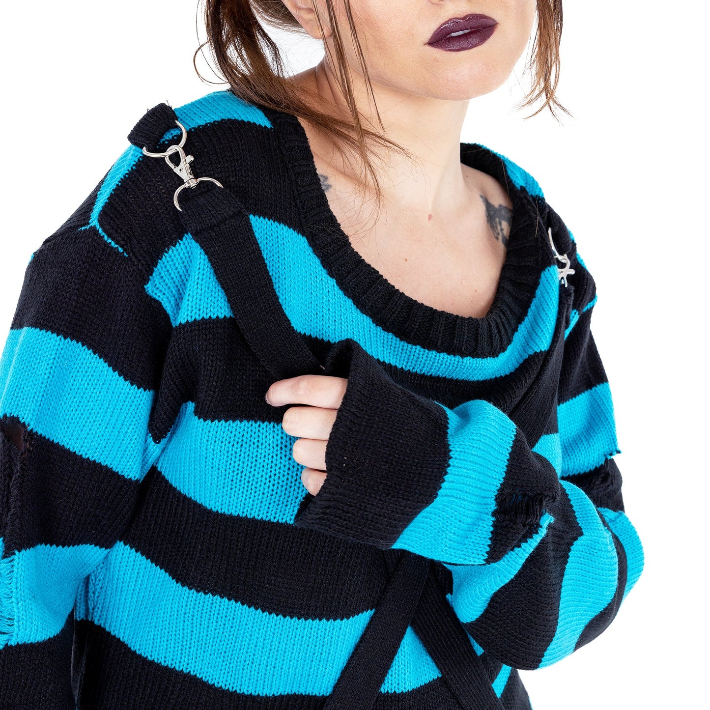 ORIANA JUMPER Heartless BLACK/BLUE