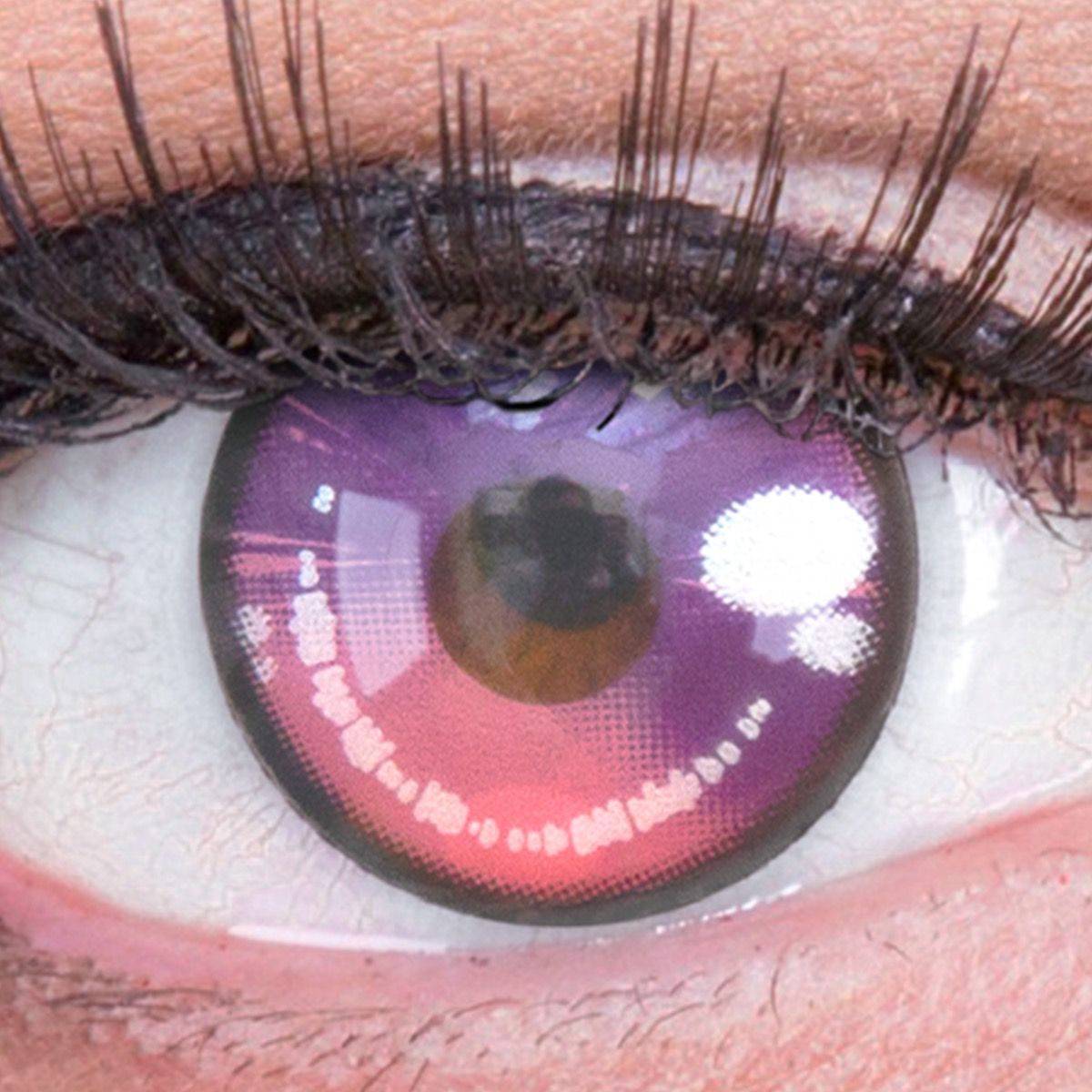 Rosa-lilafarbende Kontaktlinse Violet Anime Arc2 von MeralenS