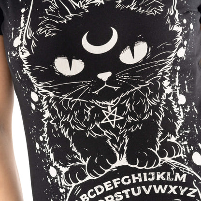 OUIJA CAT T SHIRT BLACK