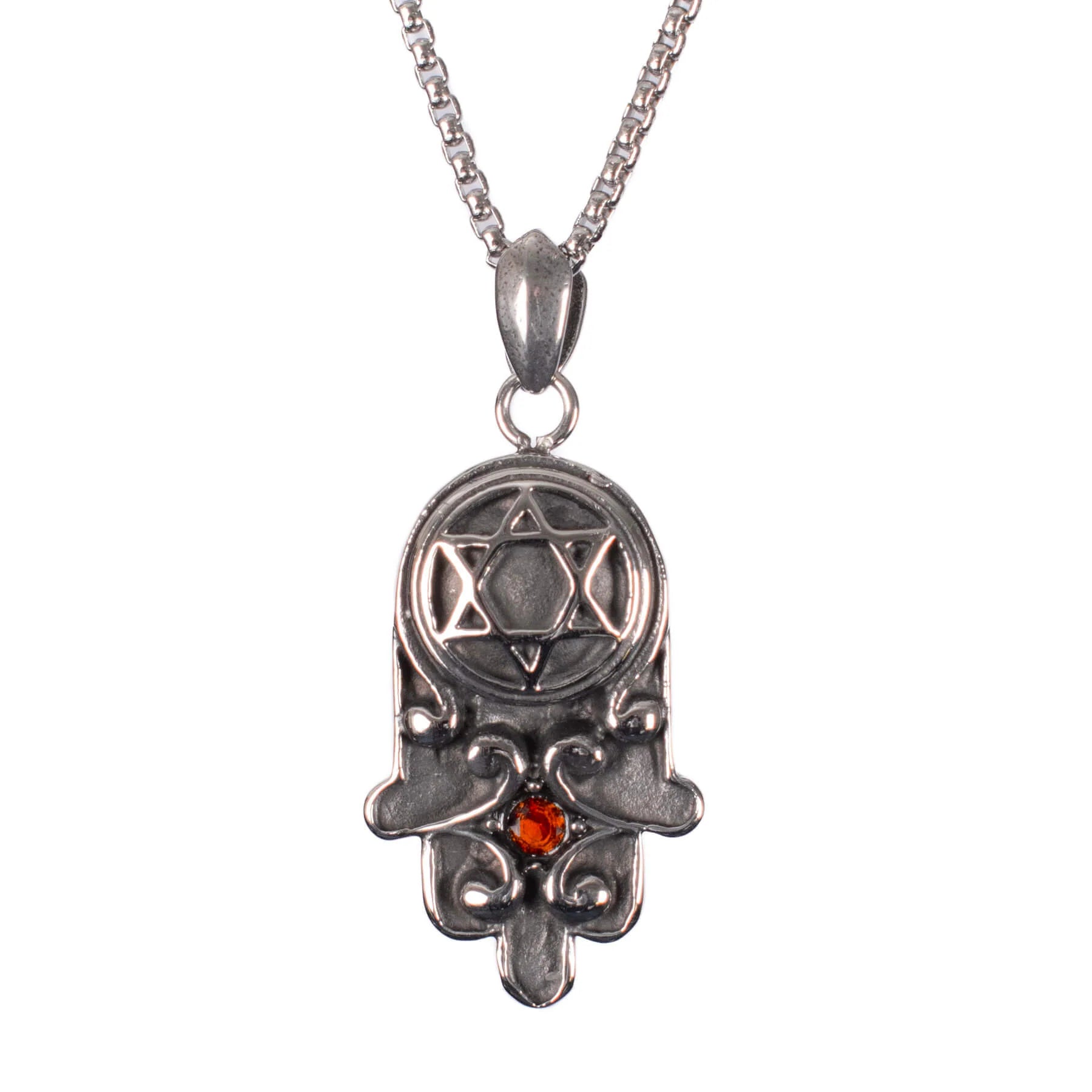 Silberne Kette PALMORA PENDANT mit Ornamentdesign von Poizen Industries