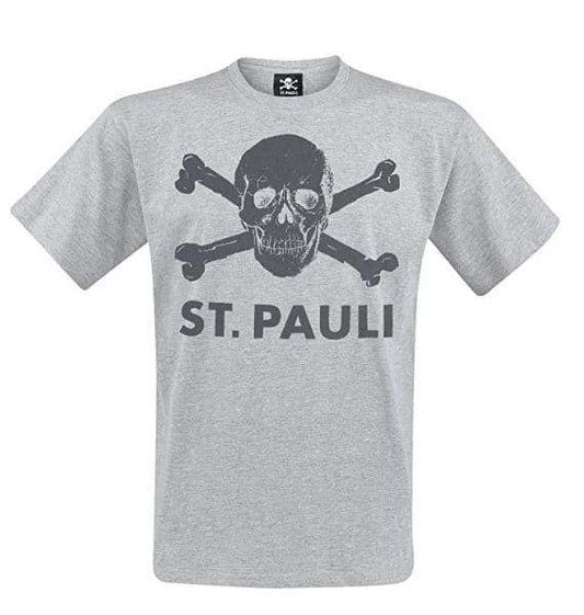 Graues St.Pauli T-Shirt Totenkopf Colours Shop Hamburg