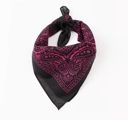 Bandana Schwarz/Pink Paisley