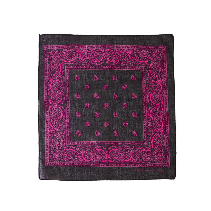 Bandana Schwarz/Pink Paisley