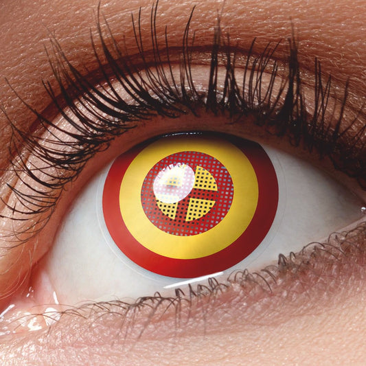 Gelb-rote Kontaktlinse Power mit eingeschränktem Sichtfeld von  MeralenS