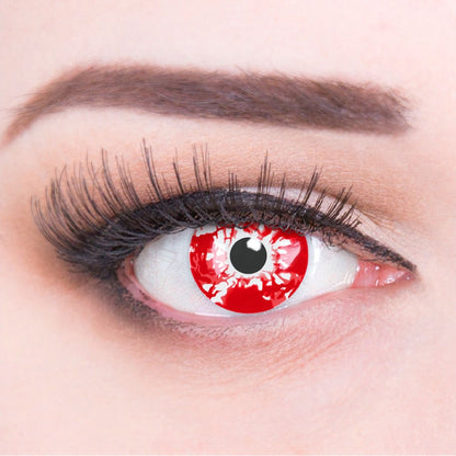 Rot-weiße Kontaktlinse Red Zombie FL23 von MeralenS