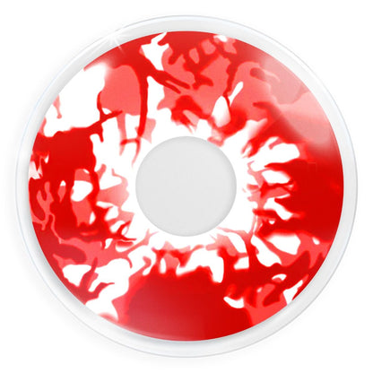 Rot-weiße Kontaktlinse Red Zombie FL23 von MeralenS
