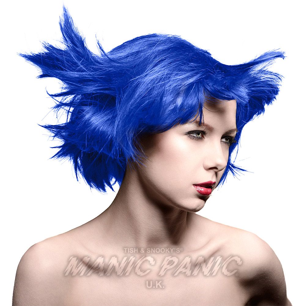 Farbbeispiel ROCKABILLY BLUE Haartönung Manic Panic