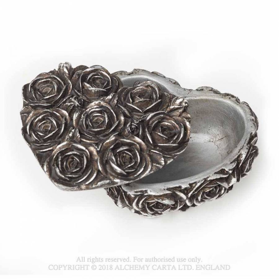 Rose Heart Trinket Box Silver Alchemy