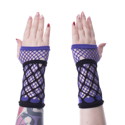 RUBY MESH GLOVES - PURPLE/BLACK Poizen Industries