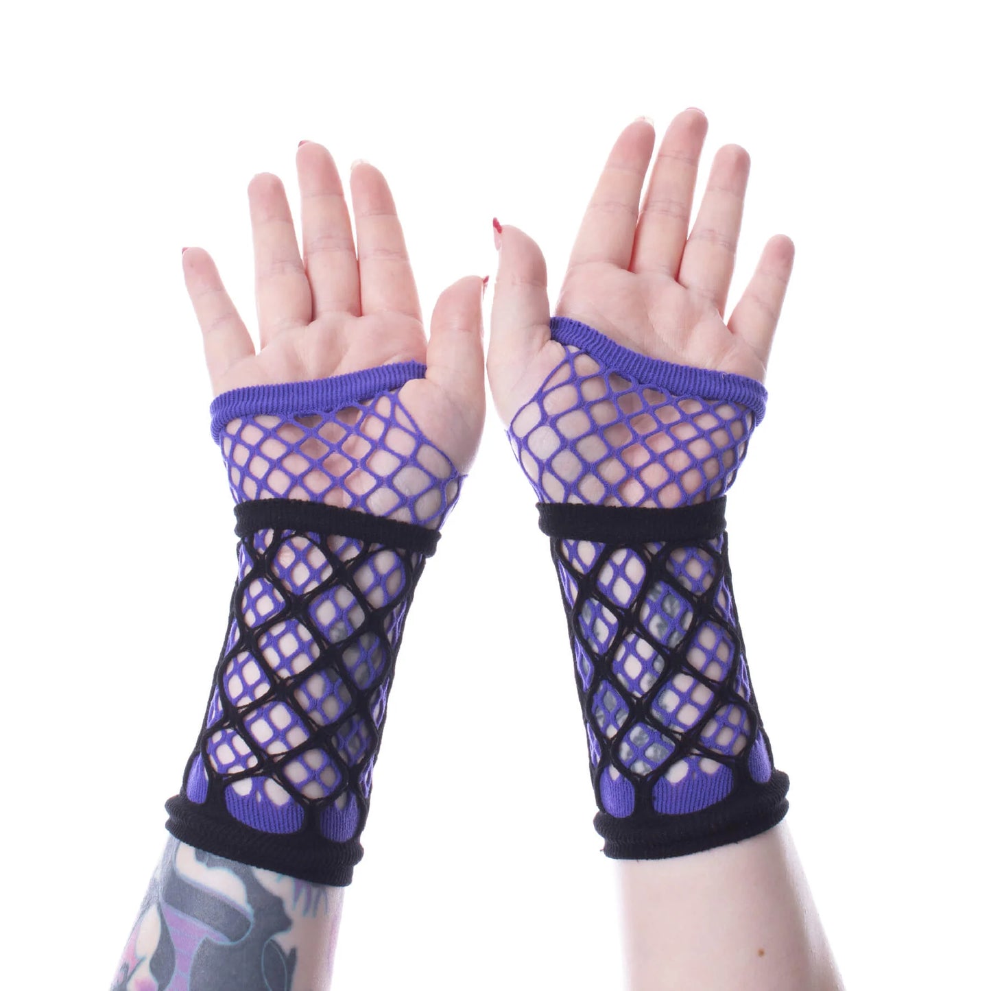 RUBY MESH GLOVES - PURPLE/BLACK Poizen Industries
