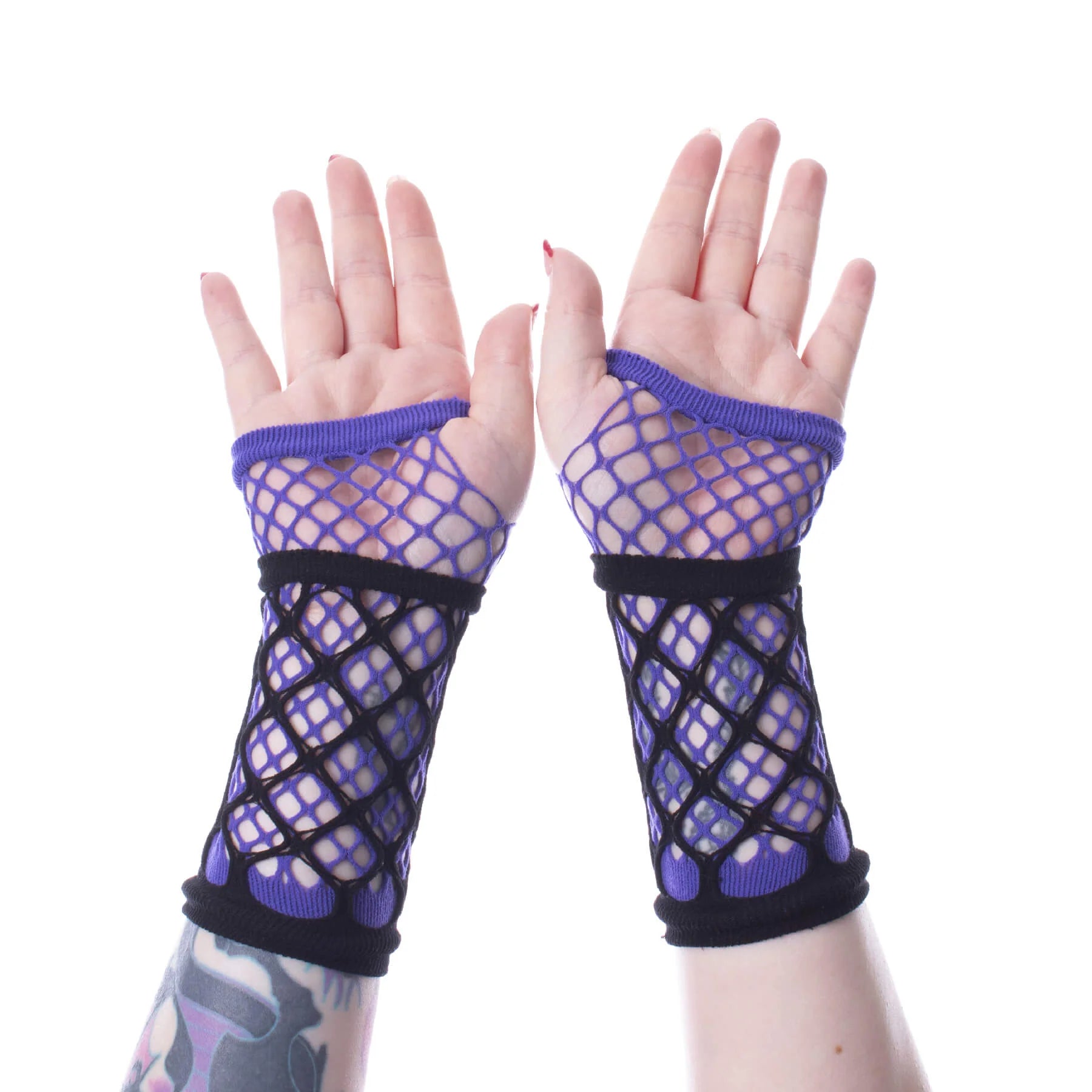 RUBY MESH GLOVES - PURPLE/BLACK Poizen Industries