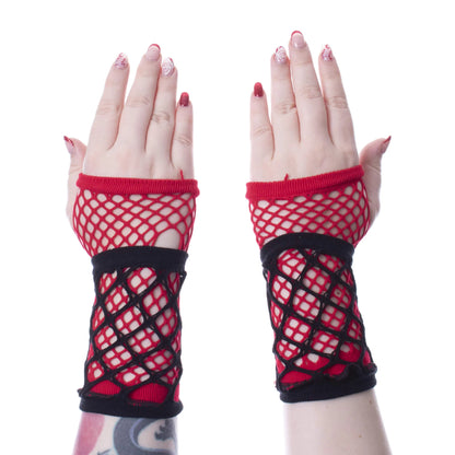 RUBY MESH GLOVES - RED/BLACK Poizen Industries