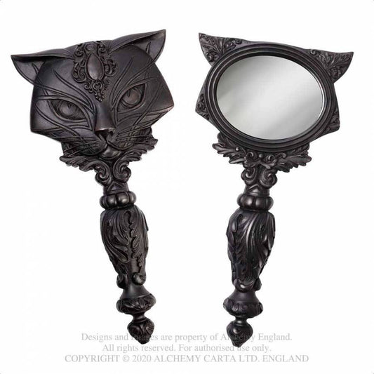 Sacred Cat Hand Mirror Black Alchemy Colours Shop Hamburg