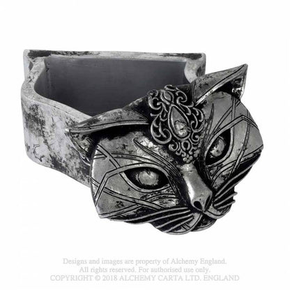 Sacred Cat Trinket Box Silver Alchemy