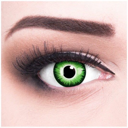 Grüne Kontaktlinse Shining 2 FL57 mit schwarzem Rand von MeralenS