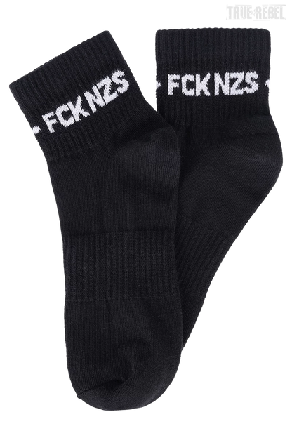 Quarter Socks FCK NZS Black True Rebel