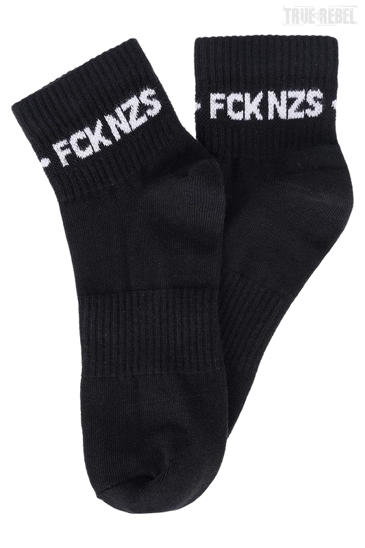 Quarter Socks FCK NZS Black True Rebel