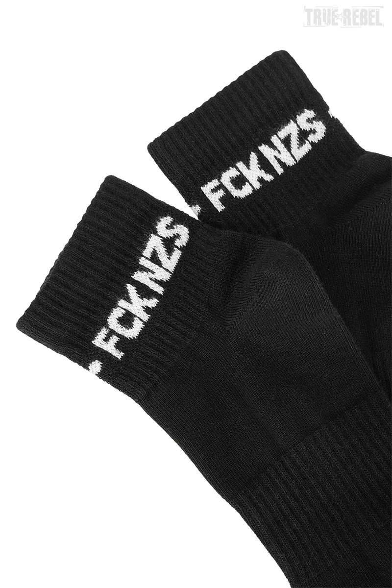 Quarter Socks FCK NZS Black True Rebel